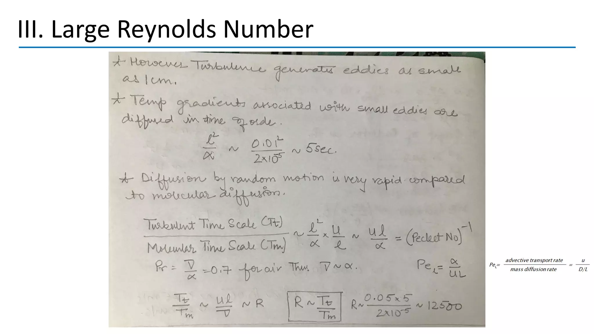 III. Large Reynolds Number
 
