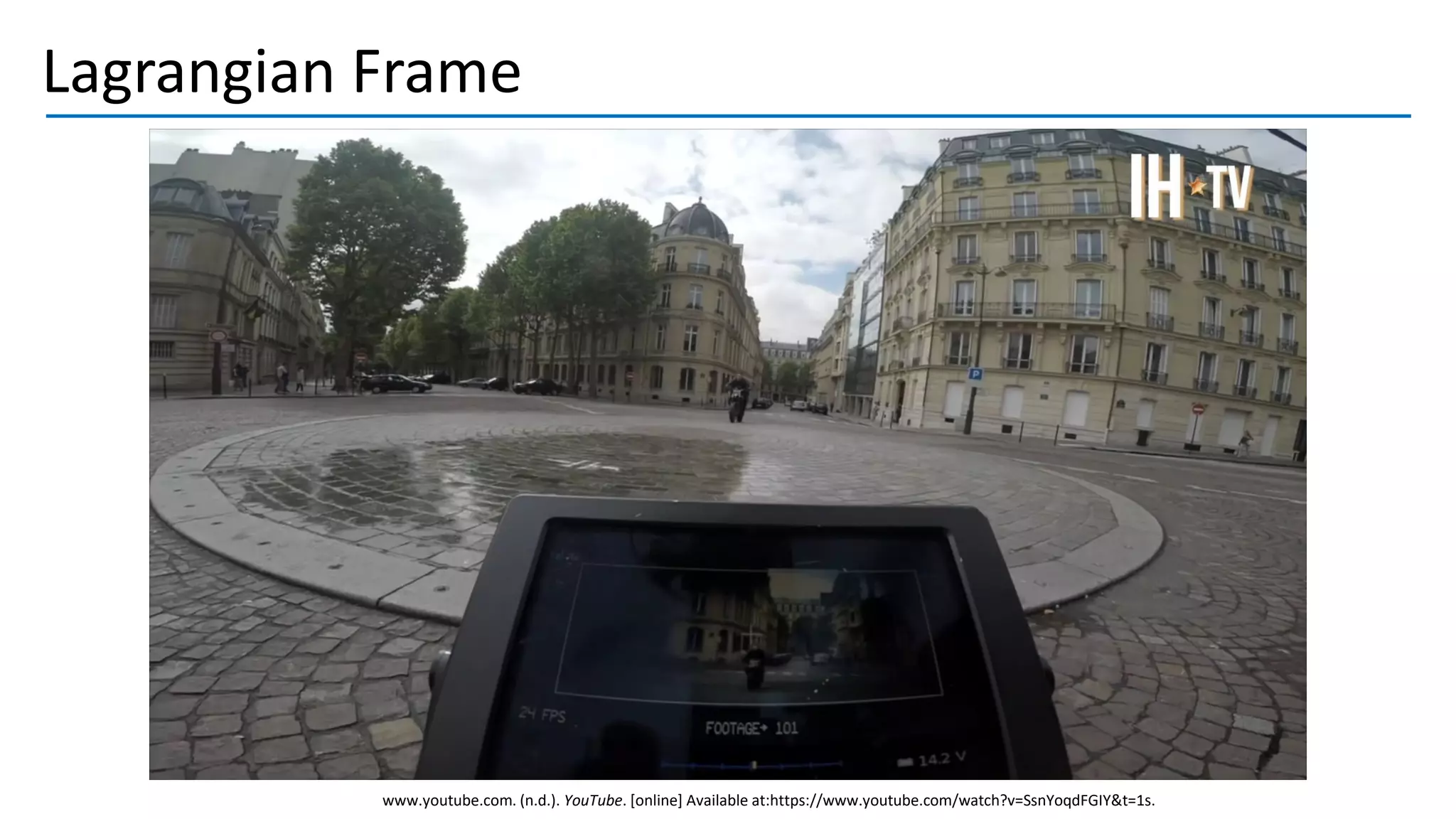 Lagrangian Frame
www.youtube.com. (n.d.). YouTube. [online] Available at:https://www.youtube.com/watch?v=SsnYoqdFGIY&t=1s.
 