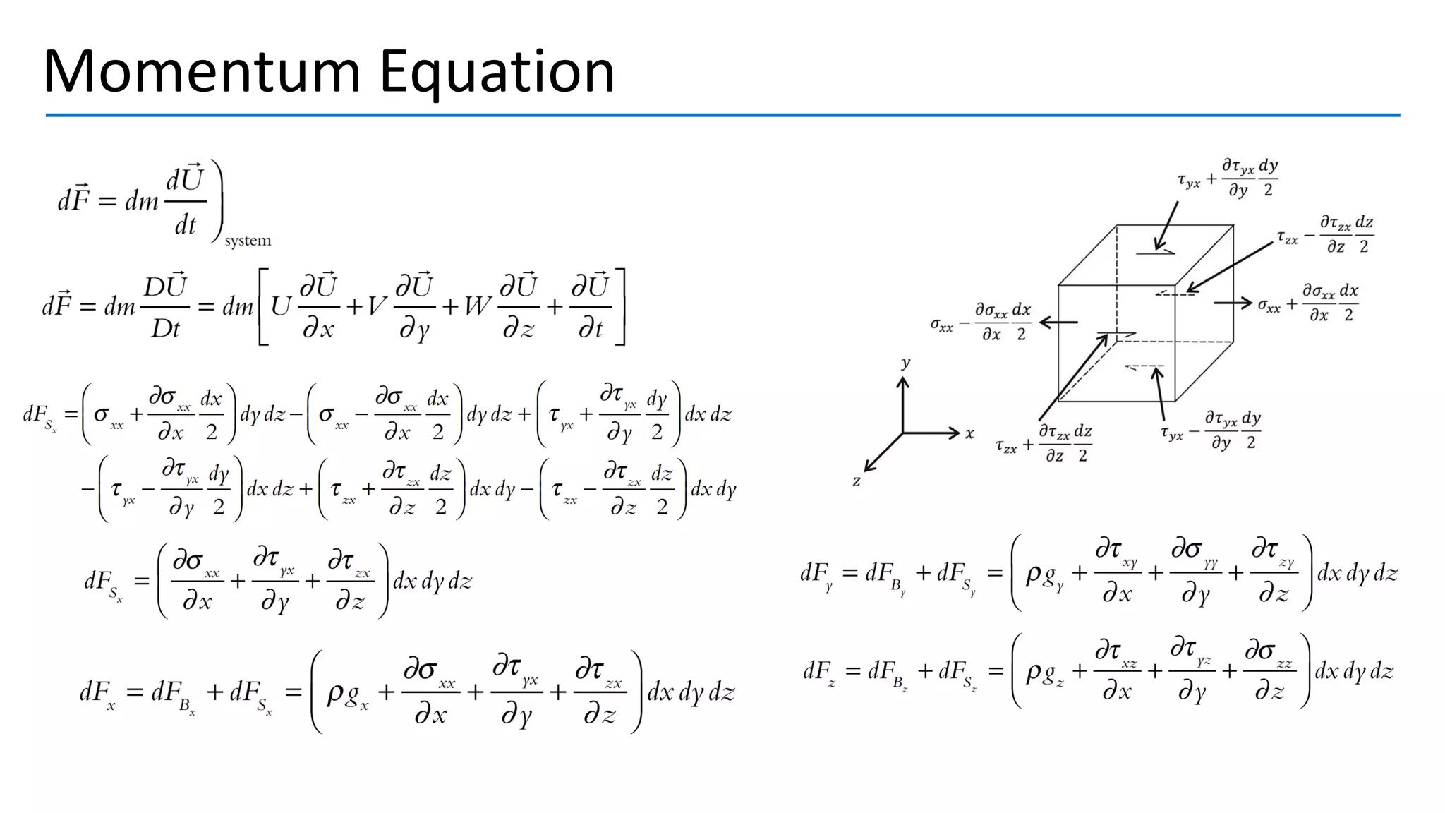 Momentum Equation
 