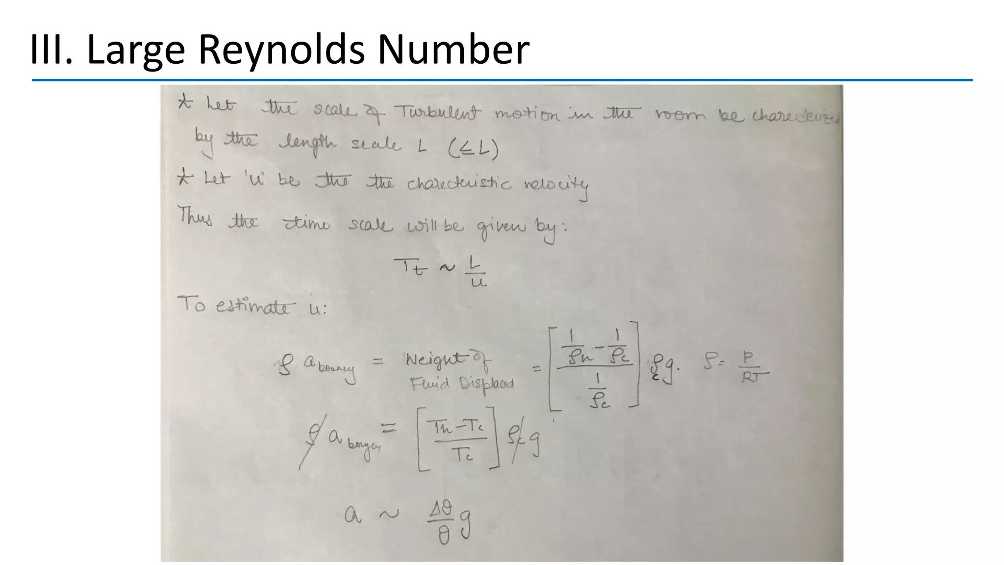 III. Large Reynolds Number
 