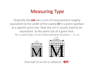 Em In Typography Basics of typography kerning | PPTX