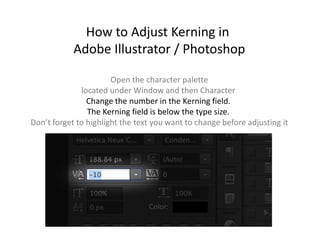 Basics of typography kerning PPTX Desktop Publishing Computer
