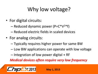 TRACK E: Introduction to Analog Ultra Low Power (AULP) design/ Tuvia ...