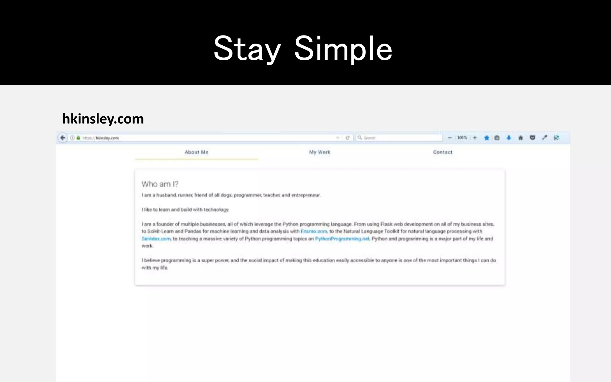 hkinsley.com
Stay Simple