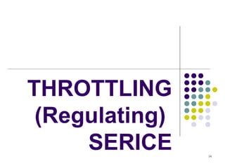 14
THROTTLING
(Regulating)
SERICE
 