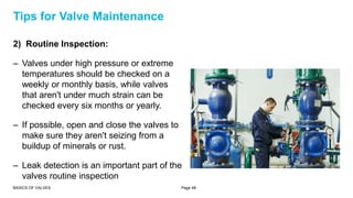 Basics of valves PPTX