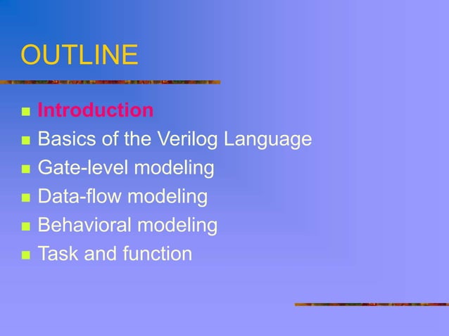 Basics of Verilog.ppt | Programming Languages | Computing