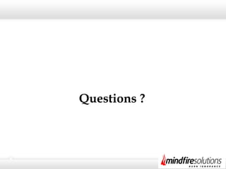 Questions ?
 