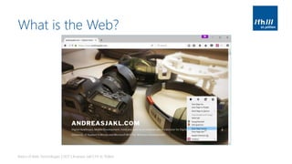 What is the Web?
Basics of Web Technologies | 2017 | Andreas Jakl | FH St. Pölten
 