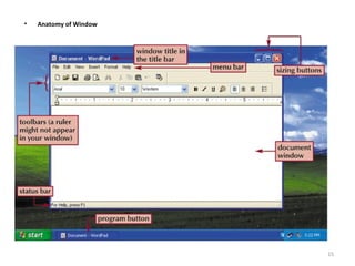 • Anatomy of Window
15
 