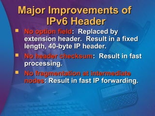 Intermediate Header Basics on IPV4 & IPv6 with comparison.ppt