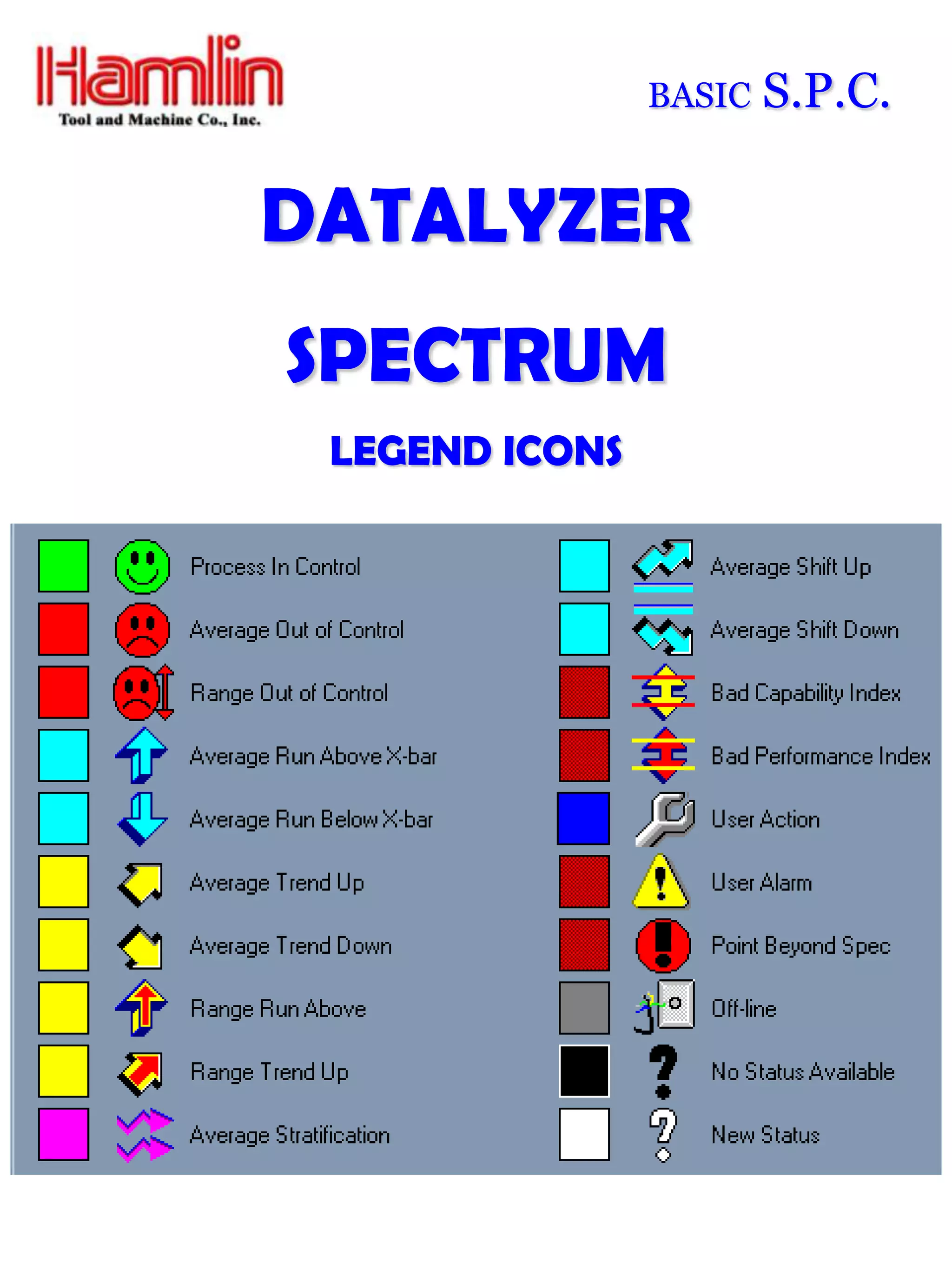 BASIC   S.P.C.

DATALYZER
SPECTRUM
 LEGEND ICONS
 