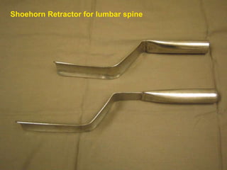 Shoehorn Retractor for lumbar spine
 