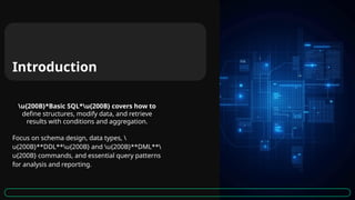 Basic Structured query language study matr | PPTX