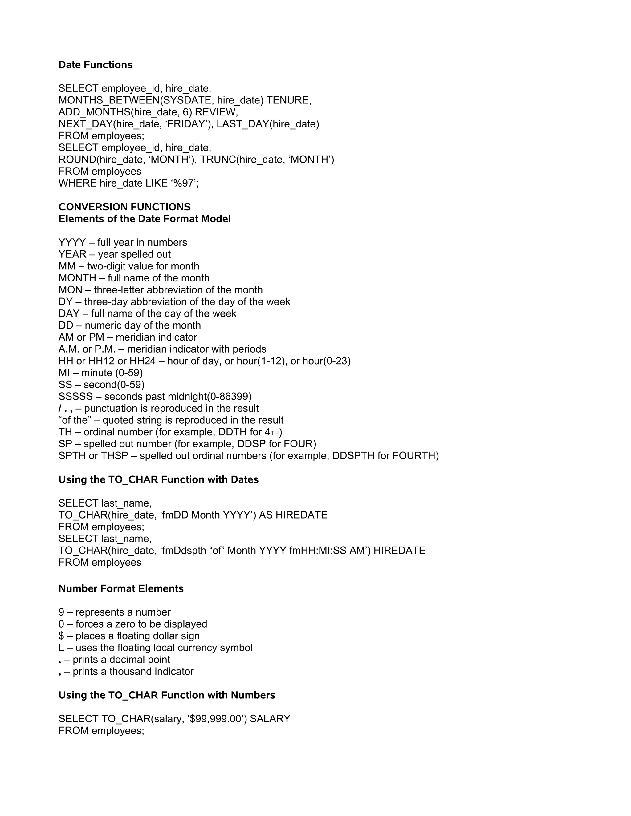 Basic Sql Handouts | PDF