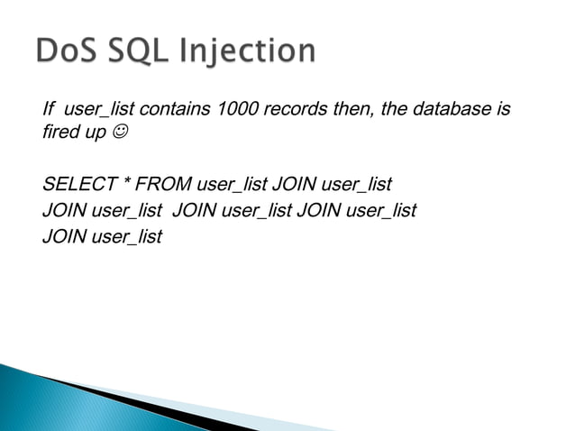 A Brief Introduction in SQL Injection | PPT