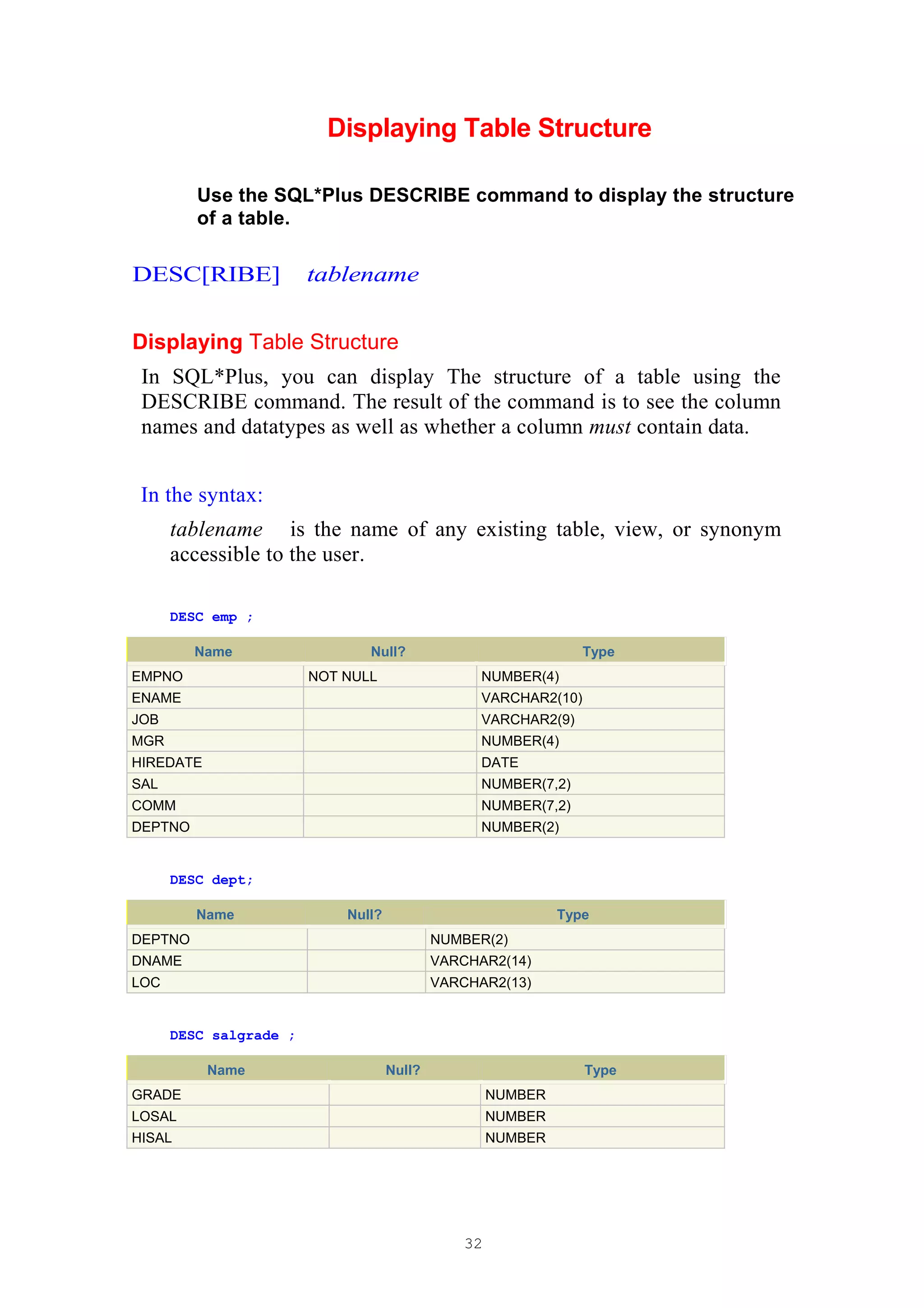 Basic sqlstatements | PDF