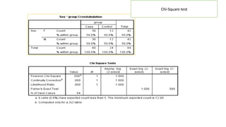 Chi-Square test
 