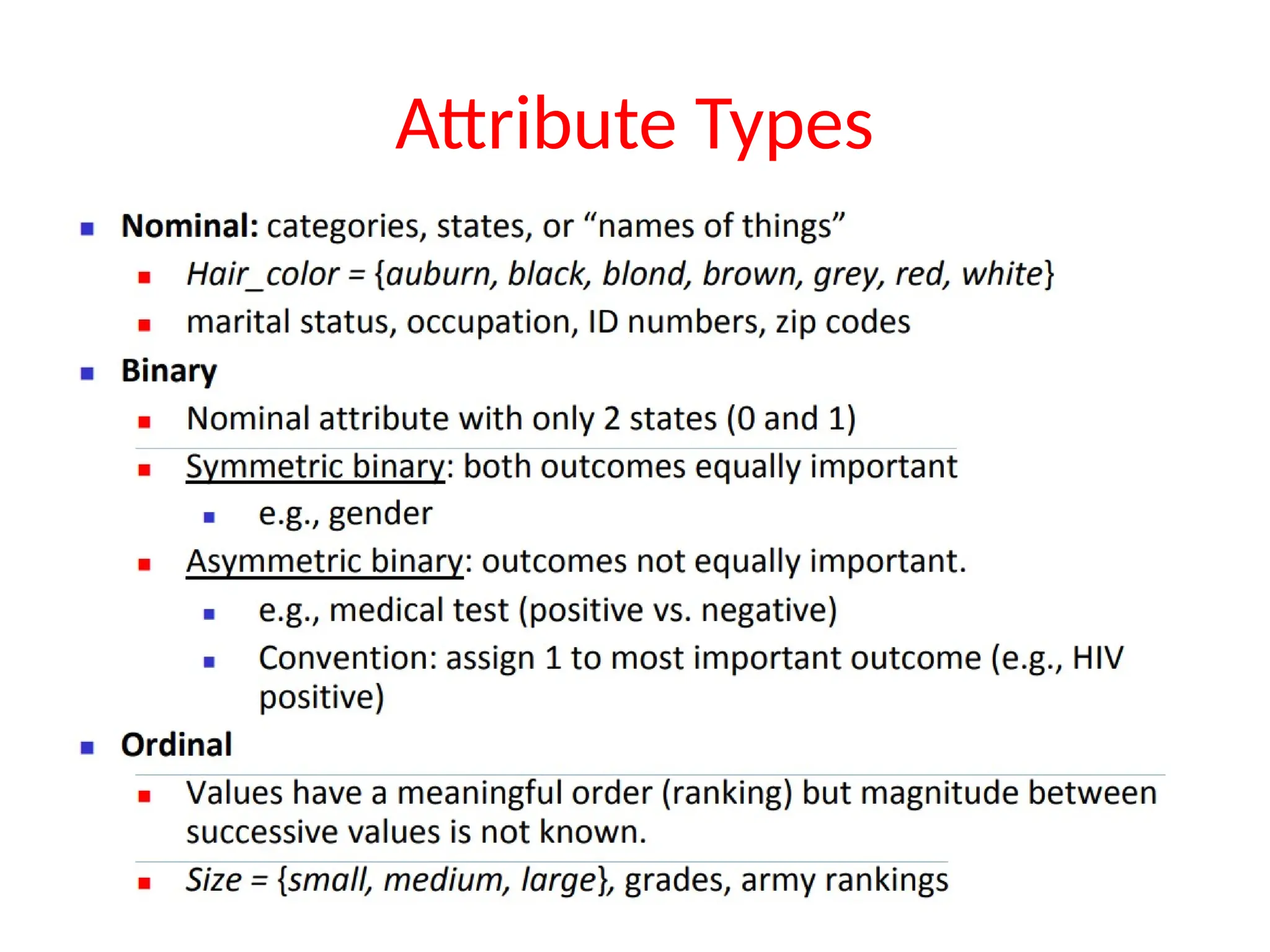 Attribute Types
 