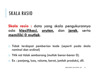 Skala Data Rasio Basic statistics 1 - statistics (preface) | PDF