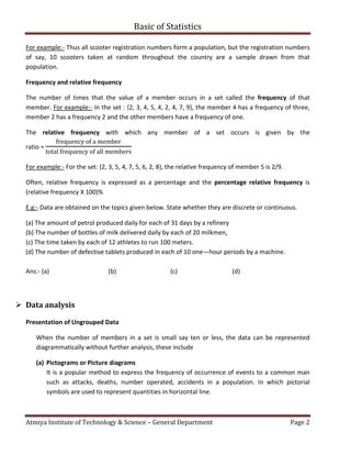 Basic Concepts of Statistics - Lecture Notes | PDF | Physics | Science