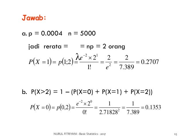 Basic statistics 6 poisson distribution
