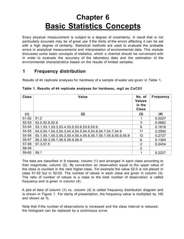 Basic statistics concepts