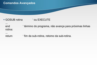 Sub Rotina Basic step1 | PDF