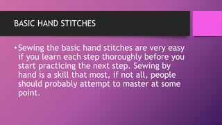 Basic stitches | PPTX