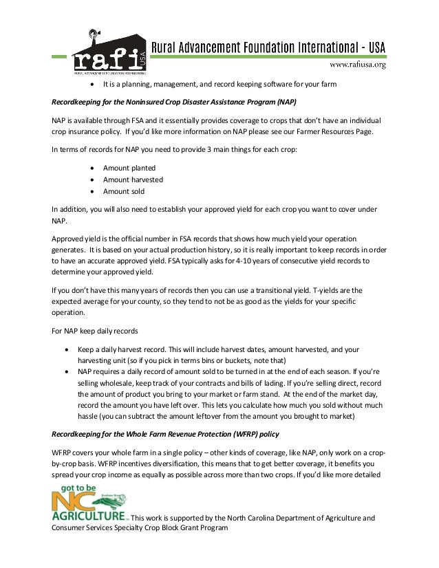 Basics to Recordkeeping Guide (RAFIUSA)