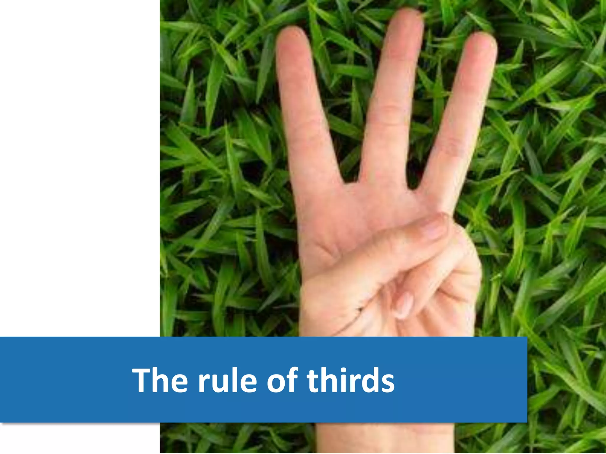 The rule of thirds
 