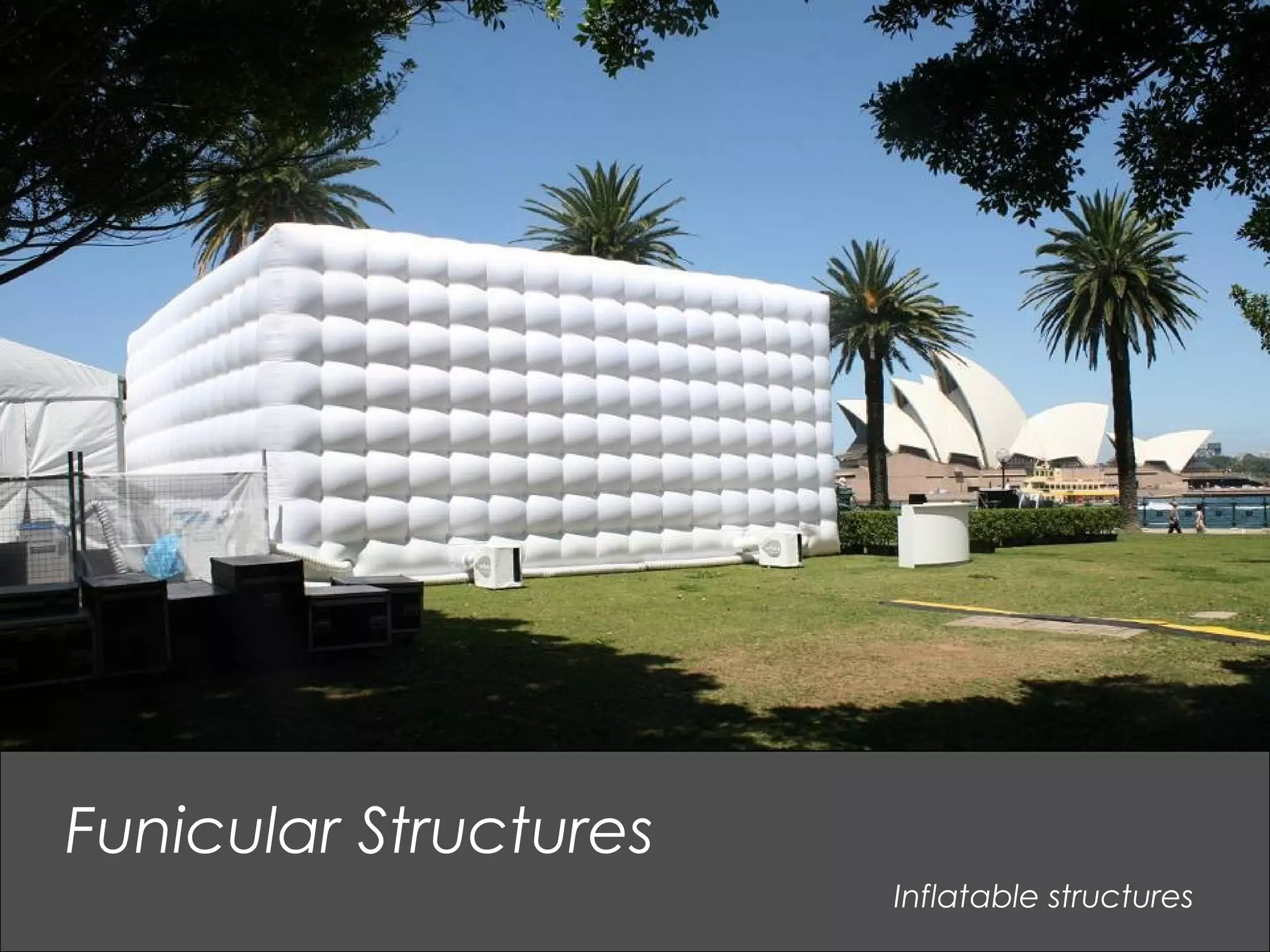 Inflatable structures
Funicular Structures
 