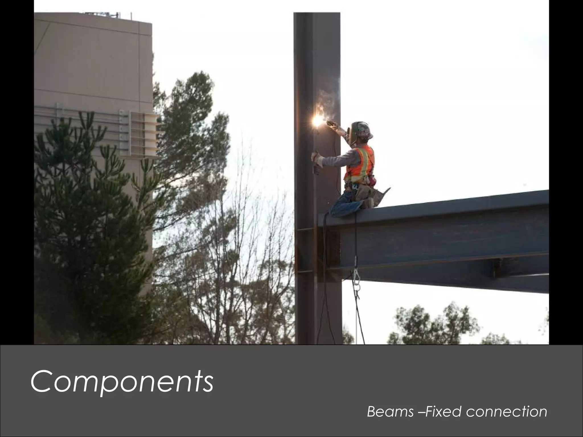 Beams –Fixed connection
Components
 