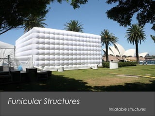Inflatable structures
Funicular Structures
 