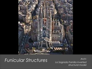 Funicular Structures Arch:
La Sagrada Familia inverted
structural model
 