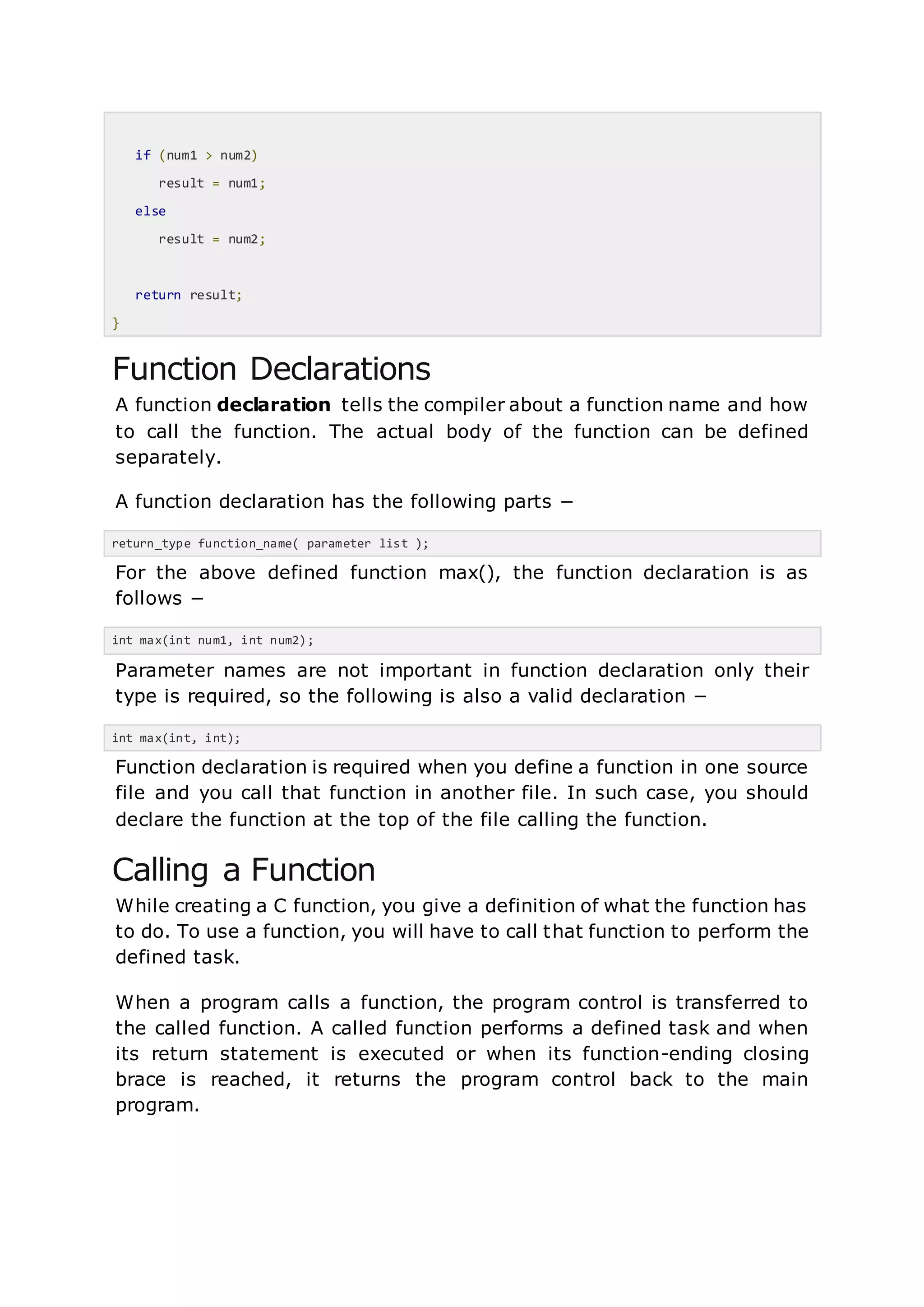 Basic structure of c programming | PDF
