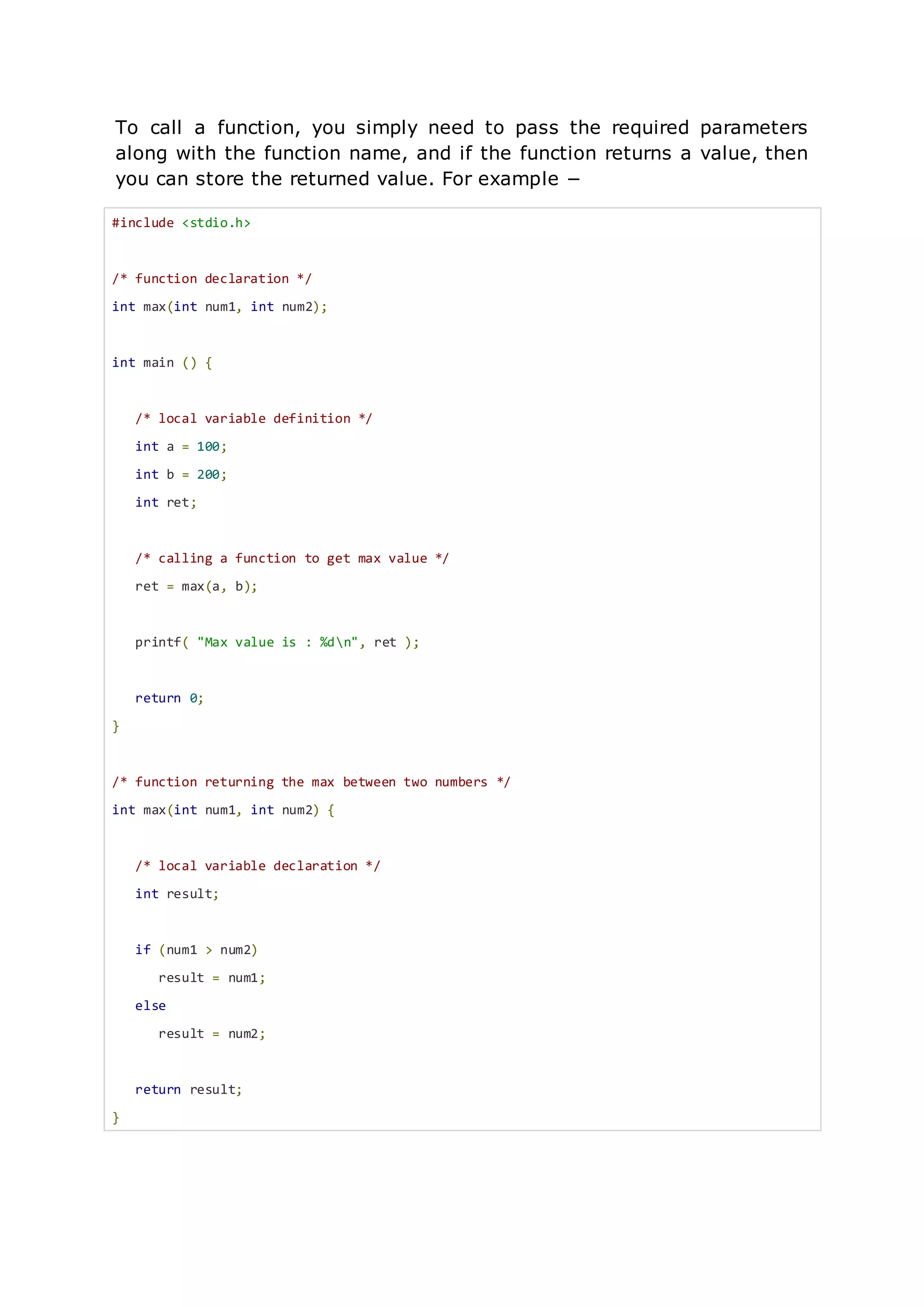 Basic structure of c programming | PDF