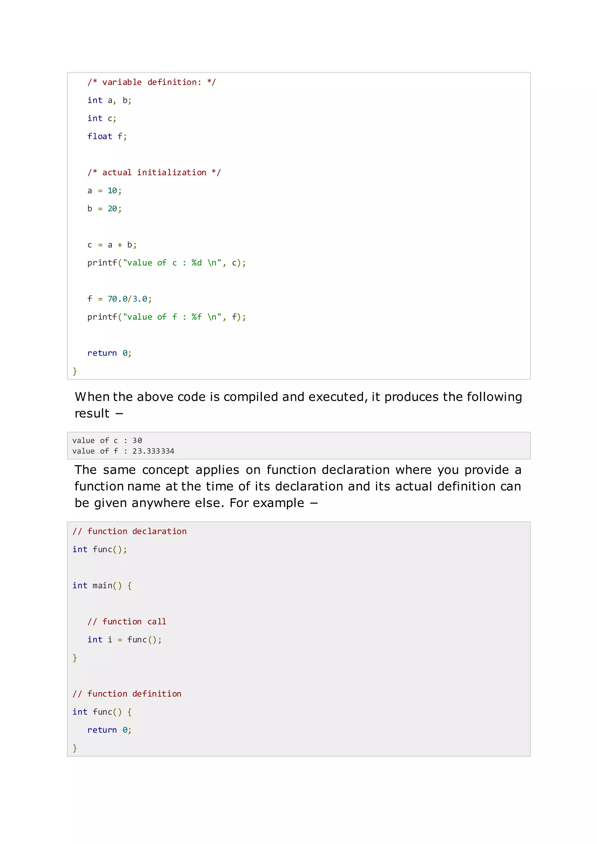 Basic structure of c programming | DOCX | Programming Languages | Computing