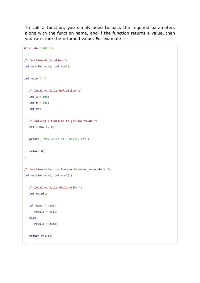 Basic structure of c programming