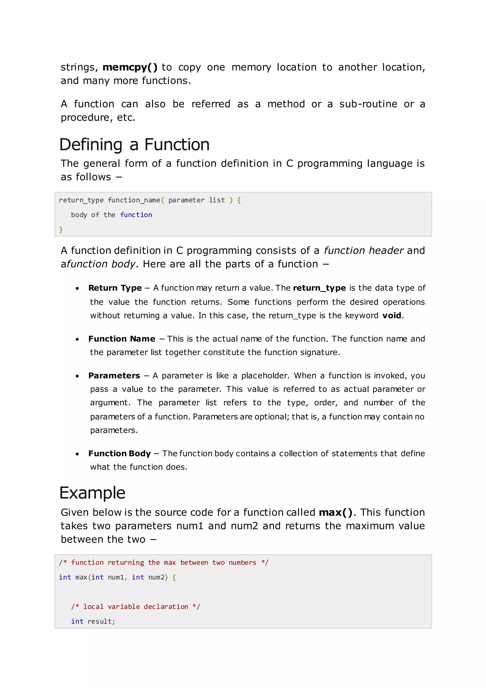 Basic structure of c programming | PDF