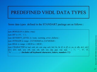 Basic structures in vhdl | PDF