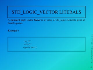 Std Logic Vector Basic structures in vhdl | PDF