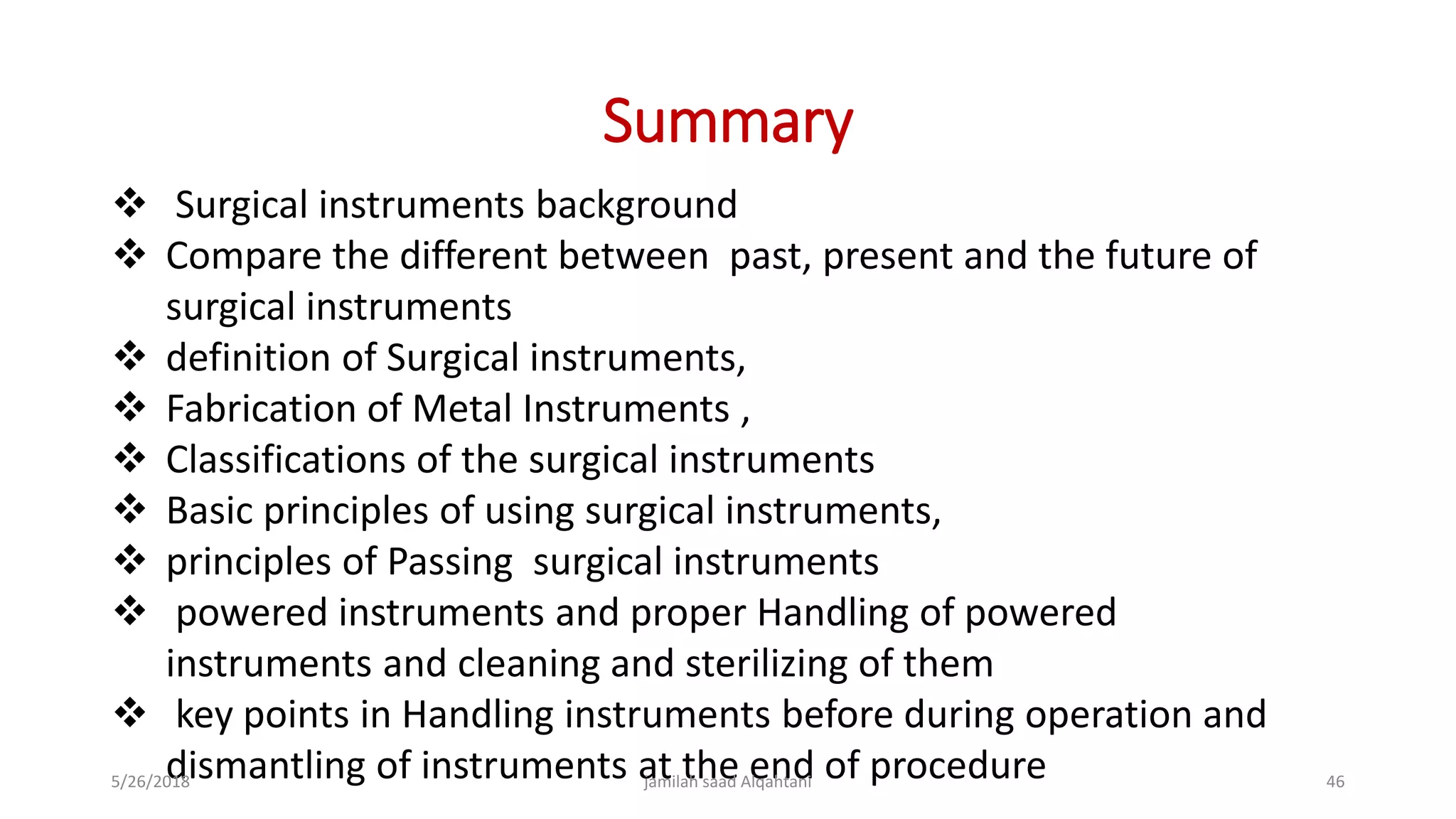 Basic surgical instrumentation | PPTX