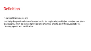 Basic surgical instrumentation | PPTX