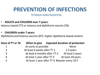 Tetanus Protection Basic surgical skills | PPTX