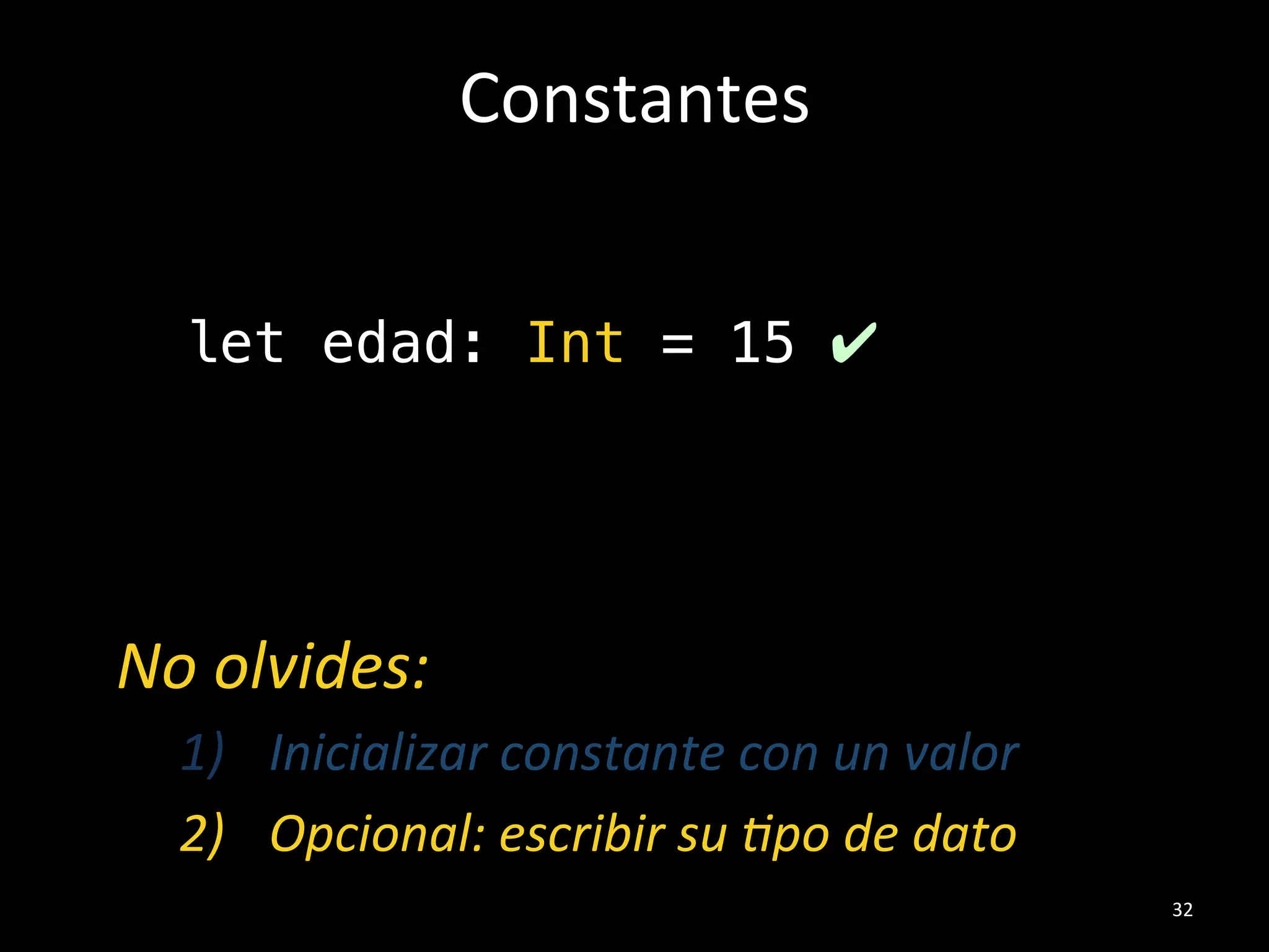 !
!
!
!
println("Hola Mundo!")!
!
!
Swi>#
4#
 