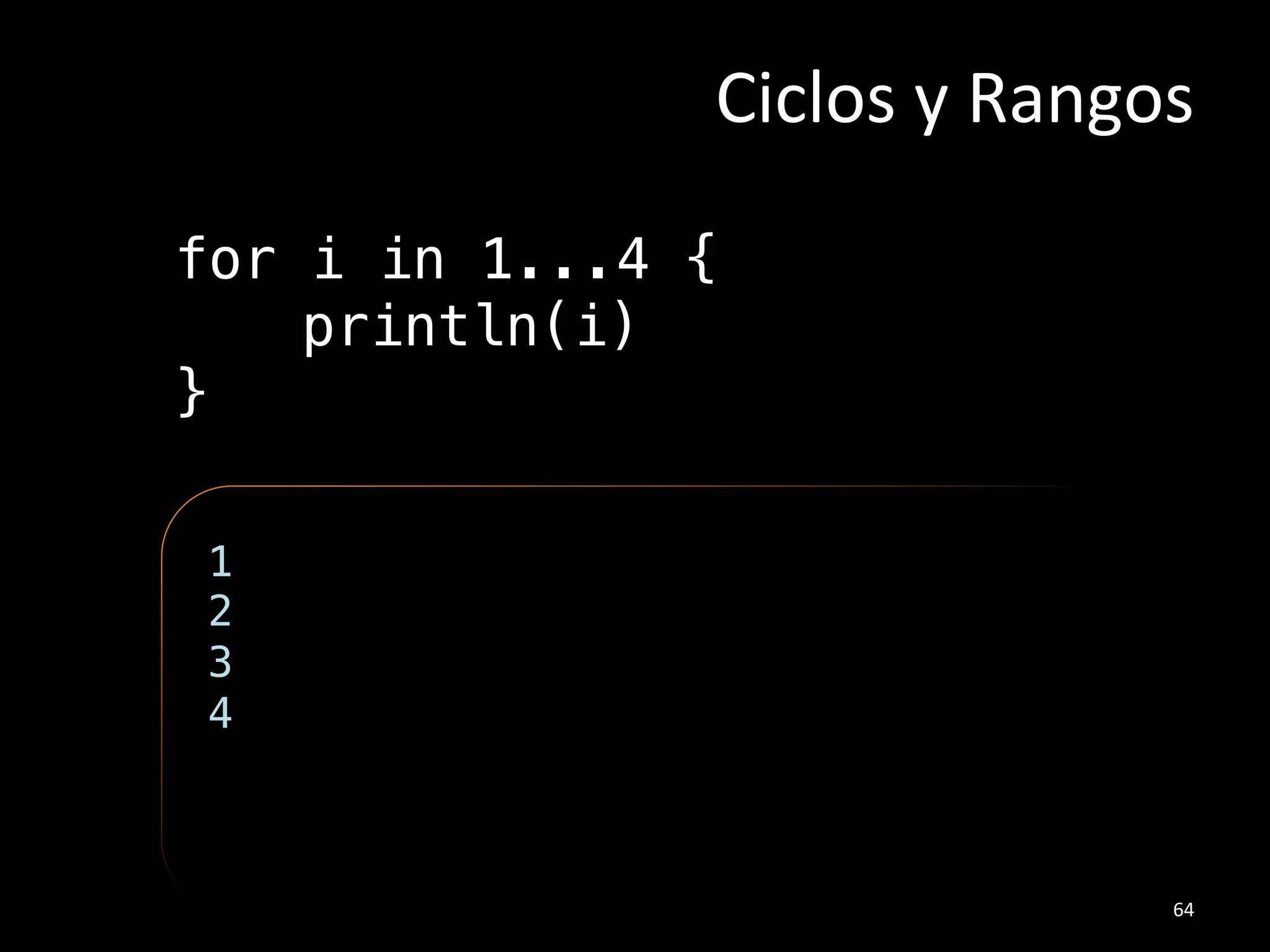 OpJonals#
“Sólo&el&/po&de&dato&opcional&puede&
tener&un&valor&de&nil”&
Incluyendo&los&datos&primi/vos&
46#
 