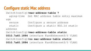 Configure static Mac address
 