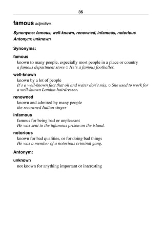Non Examples For Infamous Basic Synonyms.pdf for vocabulary.regski | PDF