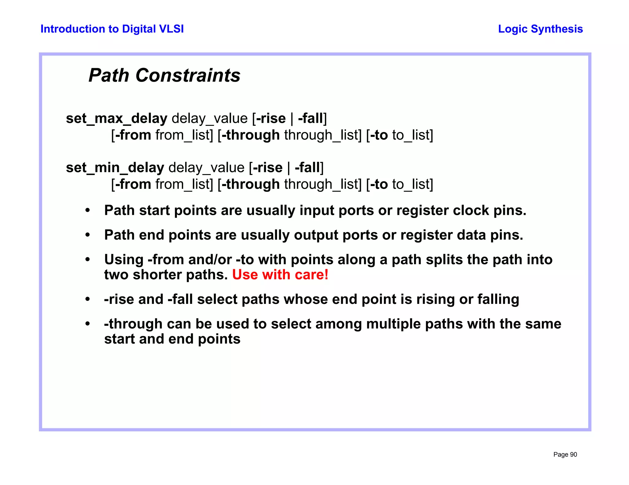 Basic synthesis flow and commands in digital VLSI | PDF